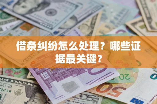济南借条纠纷怎么处理？哪些证据最关键？