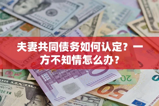 济南夫妻共同债务如何认定？一方不知情怎么办？