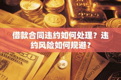济南借款合同违约如何处理？违约风险如何规避？
