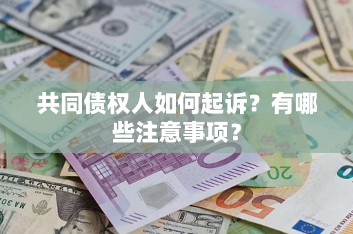 济南共同债权人如何起诉？有哪些注意事项？